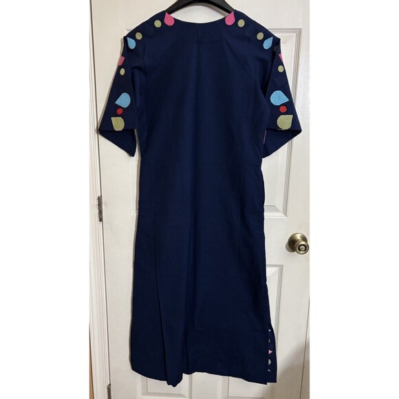 NWT Frances Valentine Delightful Caftan Peony Garden Cotton Embroidery Dress XS - Picture 12 of 16